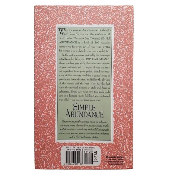 Simple Abundance A Day Book Of Comfort And Joy Hardcover - Picture 4 of 4